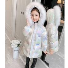 Winter White/Pink Color Jackets Outerwear For Height 110cm-160cm Girls Hooded Warm Children Coat High Quality Cotton Outerwear 2024 - buy cheap