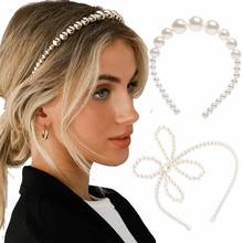 Haimeikang Full Pearl Hairbands 2022 New Women Elegant Sweet Headband Hair Bands Lady Hair Hoops Fashion Hair Accessories 2024 - buy cheap