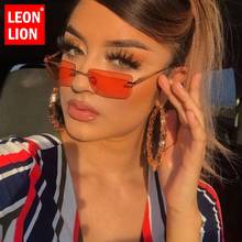 LEONLION Small Frame Square Women Sunglasses Luxury Brand Rimless Sunglasses Women Vintage Metal High Quality Sun Glasses Men 2024 - buy cheap