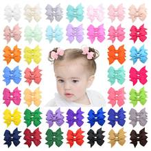 10pcs/set Boutique Handmade Colorful Solid Ribbon Grosgrain Hair Bow With Clips For Kids Girls Hair Accessories 2024 - buy cheap
