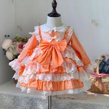 Miayii детская одежда испанские принцессы бальные платья кружевные вышитые с бантом Бутик день рождения Лолита платья для девочек A18 2024 - купить недорого