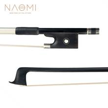 NAOMI 4/4 Violin Bow Carbon Fiber Violin Bow For 4/4 Violin Graphite Black Violin Parts Accessories Well Balance NEW 2024 - buy cheap