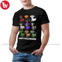 Хэллоуин скелет собака футболка забавная хлопковая футболка с коротким рукавом летняя футболка с принтом 5xl для мужчин 2024 - купить недорого
