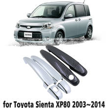 Carbon Fiber Car handle Or Chrome Door Handles Protective Cover for Toyota Sienta XP80 80 MK1 2003~2014 Car accessories  2004 2024 - buy cheap