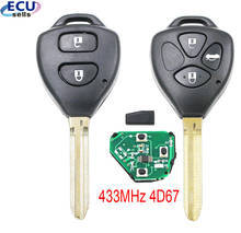 2B / 3 Buttons Remote Key 433MHz,4D67 Chip Inside for Toyota RAV4 Camry Corolla 2006-2010 Europe 2024 - buy cheap