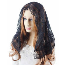 Black Ivory Short Mantilla Veil For Church Vintage Catholic Veil Bridal Head Covering Scarf Latin Mass Velo Negra Voile Mantille 2024 - buy cheap