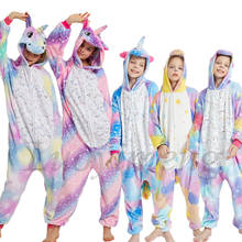 New Adults Animal Unicorn Pajamas Winter Flannel Sleepwear Kigurumi Stitch Panda Pyjamas Women Onesies Kids Girls Boys Costumes 2024 - buy cheap