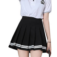 High Waist A-Line Women Skirt Elastic Waist Mini Skirts Striped Stitching Sailor Pleated Skirt Fashion Girls Dance Short Skirts 2024 - buy cheap