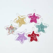 5Pcs 41x34mm Mixed Transparent Pentagram Acrylic Pendants Jewelry Making DIY Necklace Pendants Handmade Hole 3mm Thickness 11mm 2024 - buy cheap