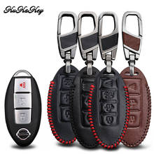 Leather Car Key Cover Ring For Infiniti EX FX G25 G37 FX35 EX35 QX50 QX70 Q60 FX50 M35H M45 JX35 M56 Q50L M35 M37 G35 FX37 QX60 2024 - buy cheap