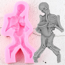 Saxophone Skeleton Silicone Molds Soap Fondant Mould DIY Halloween Cake Decorating Tools Candy Clay Chocolate Gumpaste Moulds 2024 - buy cheap
