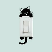 1PC Switch Outlet Wall Sticker Lovely Cartoon Cat Light Switch Wall Sticker Multipurpose Waterproof Creative Outlet Wall Sticker 2024 - buy cheap