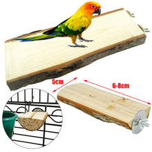 1PC Portable Perches Pet Bite Claw Grinding Bird Parrot Stand Platform Hanging Cage Parakeet Wooden Pets Toys Wood Rats Game 2024 - buy cheap