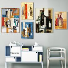 Póster Vintage Picasso, guitarra abstracta de fama mundial, pintura en lienzo e impresiones, imágenes artísticas de pared para sala de estar, decoración del hogar 2024 - compra barato