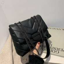 Bolso de hombro pequeño para mujer, bandolera con cadena de cuero Pu, diseño clásico Vintage negro, marca de lujo, 2021 2024 - compra barato