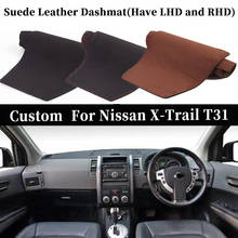 Accessories Car-styling Suede Leather Dashmat Dashboard Cover Dash Mat Carpet For Nissan X-Trail T31 2007 2008 2009 2010 2011 2024 - buy cheap