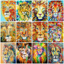 Diamond Mosaic Lion Diamond Paintign Full Square/Round Drill Cross Stitch Animals Picture Rhinestones Bead Embroidery Wall Decor 2024 - buy cheap