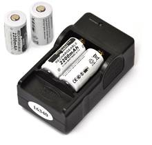 Bateria recarregável cr123a de lítio, bateria de íon de lítio recarregável para lanterna de led 3.7v 2200mah 2024 - compre barato