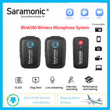 Saramonic Blink500 Wireless Microphone System 2.4GHz Dual Channel Lavalier Studio Mic For DSLR Canon Nikon Sony Interview Vlog 2024 - buy cheap