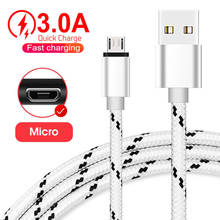 Micro USB data Cable For Xiaomi Redmi note 5 Meizu M3 Huawei Honor 6a 7 7a 8x 9s 9a 9c mobile Phone Charger Quick Charge cables 2024 - buy cheap