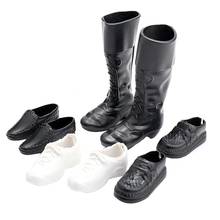 4 пары, модные туфли на высоком каблуке для кукол Blyth, 1/6, модные ботинки для кукол Licca, мини-обувь для Momoko, 1/6, аксессуары для кукол BJD 2024 - купить недорого