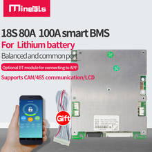 Bms smart 18s 80a 100a Li-ion, soporte bluetooth 485 uart, aplicación can, presentación de datos, placa de protección de batería para 3,7 v 3,2 v pcm 2024 - compra barato