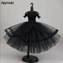 Черное кружевное платье принцессы для кукол Барби наряды вечерние платья Одежда для куклы блайз 1/6 аксессуары для кукол кукольный домик 2024 - купить недорого