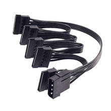 4 Pin 1 to 5 IDE SATA 15Pin Hard Drive Power Supply Splitter Cable Cord for PC 4 Pin To Hard Disk SATA Adapter Cable 2024 - buy cheap