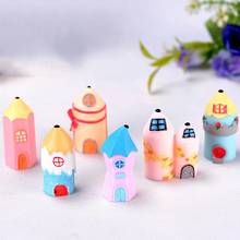 ZOCDOU 1 Piece Mini Colorful Pencil Castle Painting Pen House Home Ornament Small Statue Little Figurine Resin Crafts Cute Deco 2024 - buy cheap