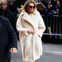 Faux Fur Coat Women 2019 Autumn Winter Elegant Cashmere Oversize Long Teddy Coat Plush Warm Overcoat Female 2024 - buy cheap