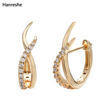 Hanreshe 2022 Crystal Stud Earrings Natural Zircon Geometry Punk Party Jewelry Small Beautiful Stud Earrings for Women Gift 2024 - buy cheap
