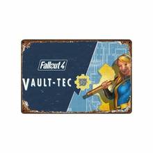 Vault Tec Tin Metal Sign Plaque Bar Pub Vintage Retro Wall Decoration Poster Family Club Pub 2024 - buy cheap