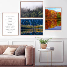 Nordic Mountain Foggy Forest  Lake Canvas Painting Scandinavian Nature Scenery Wall Art Picture Living Room Home Decoration 2024 - buy cheap