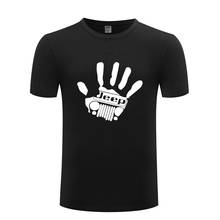 Car Wave Handprint Grill Wrangler Club Creative T Shirt Tshirt Men Summer New Short Sleeve O Neck Cotton Casual T-shirt Top Tee 2024 - buy cheap