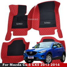 Alfombrillas para el suelo del coche, accesorios de estilismo personalizados, cubiertas impermeables, decoración, almohadillas para los pies, para Mazda Cx-5, CX5, 2014, 2013 2024 - compra barato