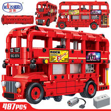 Mould King HotERBO Electric Double Layer London Bus Building Blocks City Technical Car Creator Bricks Educational Toys 2024 - buy cheap