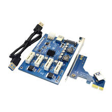 M.2 ngff pci-e pci express extensor riser cartão adaptador pcie 1 a 4 porta adaptador multiplicador expansão usb acessório 2024 - compre barato