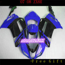 Fairings Fit FOR Kawasaki Zx6r ZX-6R Ninja 636 2007 2008 ABS Motorcycle Full Fairing Kit Plastic Cowling blue Black 2024 - buy cheap