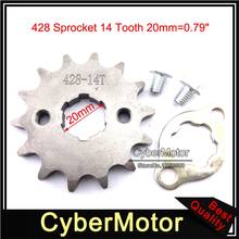 428 14 Tooth 20mm Front Engine Sprocket Gear For 50cc-160cc Dirt Pit Bike ATV Quad Motorcycle SSR Thumpstar XR50 CRF50 TTR 2024 - buy cheap