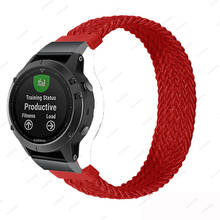 Pulseira de nylon para relógio, pulseira de nylon para garmin fenix 5x 5 5plus forerunner 935 945 acessórios de relógio inteligente 22mm 26mm encaixe rápido esportivo 2024 - compre barato