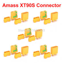 Amass-XT90-S XT90S macho y hembra, clavijas de conectores tipo bala para Dron RC FPV, Conector de batería Lipo, 5 pares/10 pares 2024 - compra barato