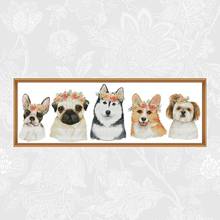 Taking pictures for dogs Chinese Embroidery kits Cross Stitch Printed Canvas 11CT 14CT DIY Handmade Needlework Cross-stitch Sets 2024 - buy cheap