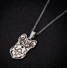 Oly2u Lovely Women Femme Bijoux Dog Collier Stainless Steel Lovely French Bulldog Pendants Necklaces Christmas Jewelry Gift 2024 - buy cheap