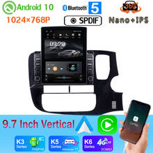 9.7" Vertical Style Car Media Player GPS 4G WiFi For Mitsubishi Outlander XL 3 2012-2018 Android 10 360 Camera PX6 4+64G Radio 2024 - buy cheap