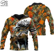 PLstar Cosmos Animal Camo Moose Hunting Hunter Causal Pullover NewFashion 3DPrint Zipper/Hoodies/Sweatshirt/Jacket/Men/Women s11 2024 - compre barato