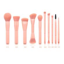 10PCS Wooden Makeup Brush Sets Tools Foundation Cosmetic Eyebrow Eyeshadow Brush Cosmetic Concealer Brush foundation sets 2024 - buy cheap