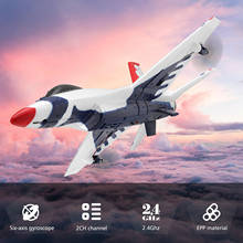 Avião de controle remoto wltoys, com 3 baterias, 2 canais, 2.4ghz, giroscópio de seis eixos, brinquedo para meninos 2024 - compre barato