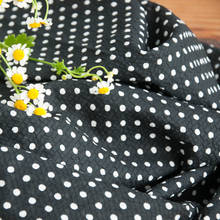 Высокое качество Чистый хлопок пэчворк соль усадка маленьких белых пятен на черном фоне tissu платье Cheongsam халат ткань 2024 - купить недорого