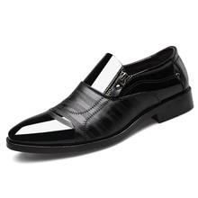 Men's Quality Patent Leather Shoes Zapatos De Hombre Size Black Leather Soft Man Dress Shoes Man Flat Classic Oxford 2024 - buy cheap