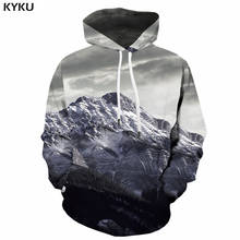 KYKU-Sudadera con capucha para hombre, prenda deportiva con estampado 3d de nube de Anime, estilo Harajuku en color gris, ropa de ocio de marca 2024 - compra barato
